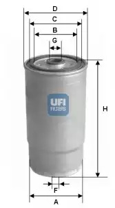 Фильтр топливный UFI 2452500