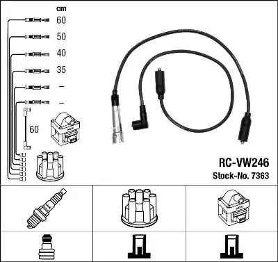 Высоковольтные провода зажигания NGK 7363