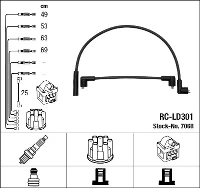 Высоковольтные провода зажигания NGK 7068