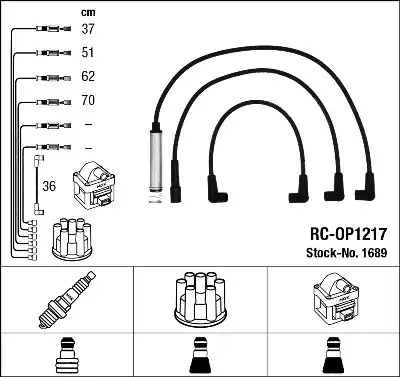 Высоковольтные провода зажигания NGK 1689