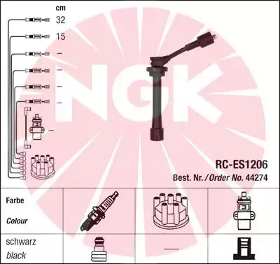 Комплект высоковольтных проводов NGK 44274