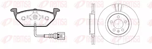 Диски и колодки передние, комплект REMSA 863301