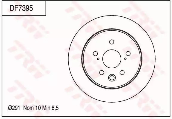 Тормозной диск задний TRW DF7395