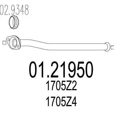 Промежуточная труба глушителя MTS 0121950