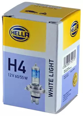 лампа розжарювання, H4 12V 60/55W P43t, WL 4200K White Light HELLA 8GJ223498121