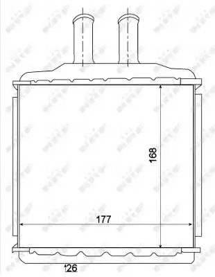 Радиатор печки (177x168x26) Chevrolet LaceTTi, Nubira NRF 54270