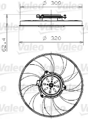 Вентилятор радиатора VALEO 696002
