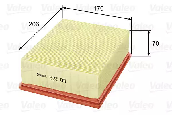 Воздушный фильтр VALEO 585011