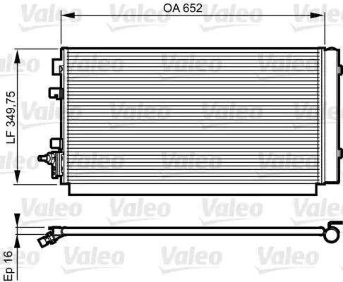Радиатор кондиционера VALEO 814187
