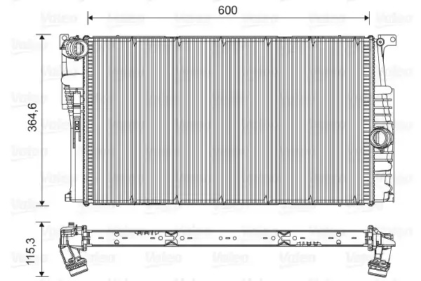 Радиатор охлаждения двигателя VALEO 735454