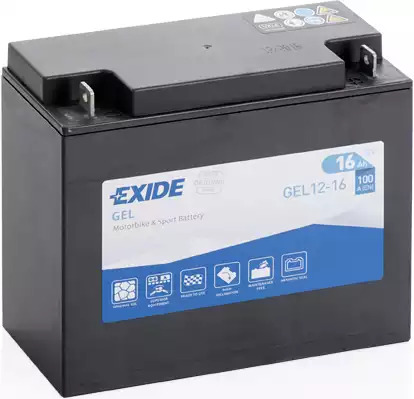 Аккумулятор на мотоцикл EXIDE 12V 16Ah 100A R+ (GEL) EXIDE GEL1216