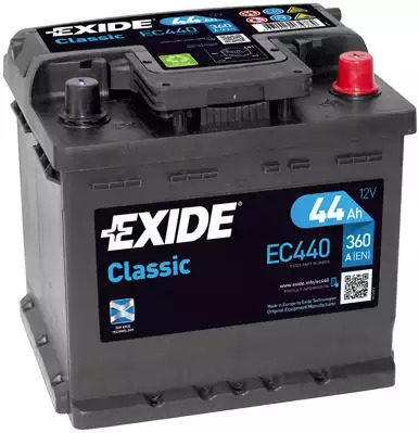 Аккумулятор Exide Classic 44Ah 360A R+ EXIDE EC440