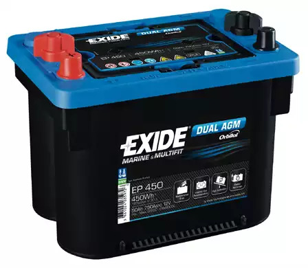 Аккумулятор Exide Dual AGM 50Ah L+ (для лодок) EXIDE EP450