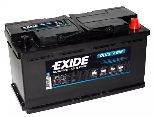 Аккумулятор Exide Dual AGM 95Ah R+ (для лодок) EXIDE EP800
