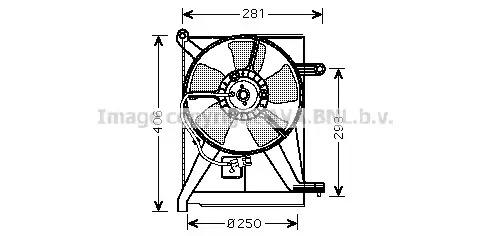 Вентилятор радиатора AVA COOLING DW7510