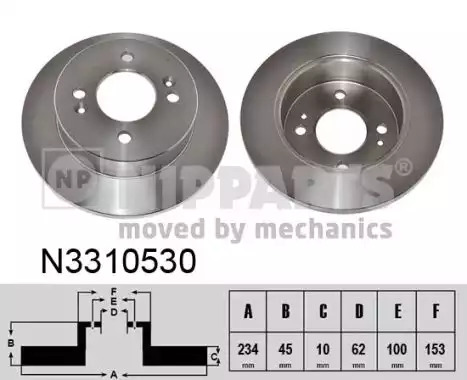 Тормозной диск NIPPARTS N3310530