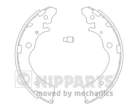 Колодки тормозные барабанные задние NIPPARTS J3504020