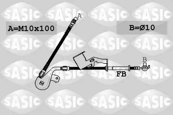 Тормозной шланг передний SASIC 6600030