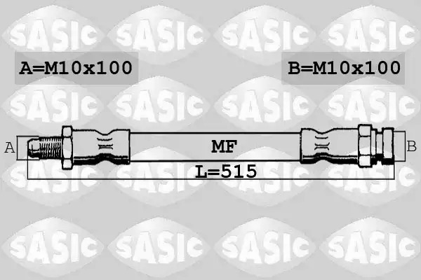 Тормозной шланг передний SASIC 6600055