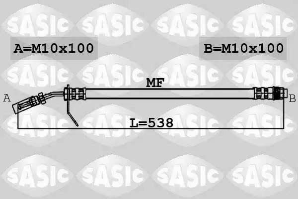 Тормозной шланг передний SASIC 6604009