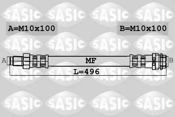 Тормозной шланг передний SASIC 6606039