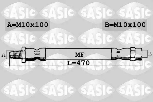Тормозной шланг передний SASIC SBH0180