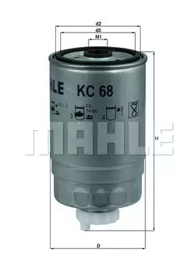 Фильтр топливный MAHLE KC68
