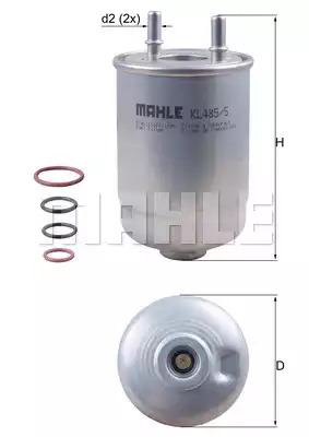 Фильтр топливный MAHLE KL4855D