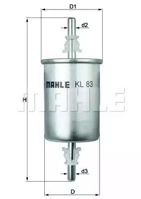 Фильтр топливный MAHLE KL83