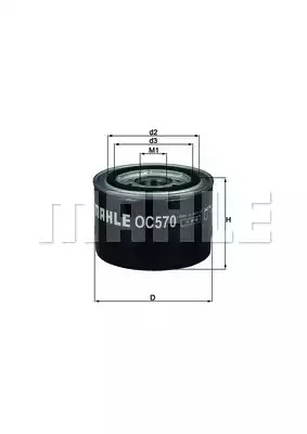 Масляный фильтр MAHLE OC570