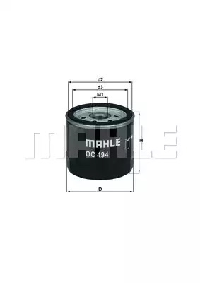 Масляный фильтр MAHLE OC494