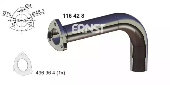 Приемная труба глушителя ERNST 116428