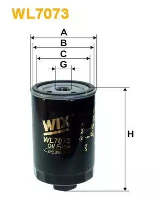 Масляный фильтр WIX FILTERS WL7073