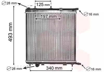 Радиатор охлаждения двигателя VAN WEZEL 09002188