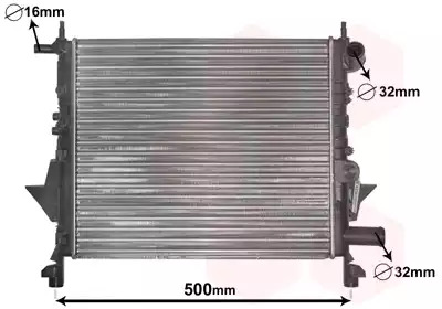 Радиатор охлаждения двигателя VAN WEZEL 43002217