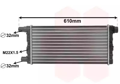 Радиатор охлаждения двигателя VAN WEZEL 17002115