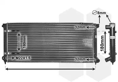 Радиатор охлаждения двигателя VAN WEZEL 58002041