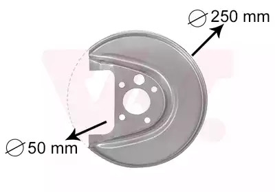 Защита тормозного диска задняя правая VAN WEZEL 5888374