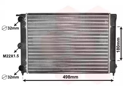 Радиатор охлаждения двигателя VAN WEZEL 58002039