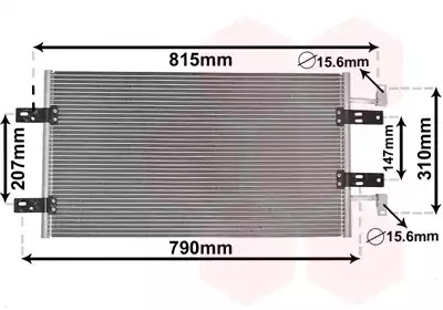 Радиатор кондиционера VAN WEZEL 43005451