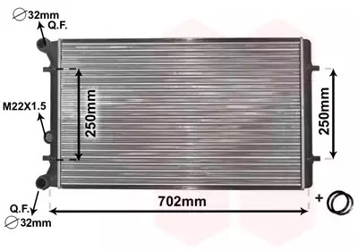 Радиатор охлаждения двигателя VAN WEZEL 03002155