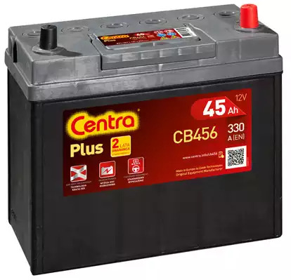 Аккумулятор Centra Plus 45Ah 330A R+ Asia CENTRA CB456