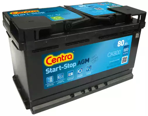 Аккумулятор Centra AGM 80Ah 800A R+ Start-Stop CENTRA CK800