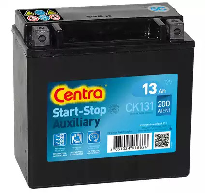 Аккумулятор Centra Auxillary 13Ah 200A L+ (дополнительный) CENTRA CK131