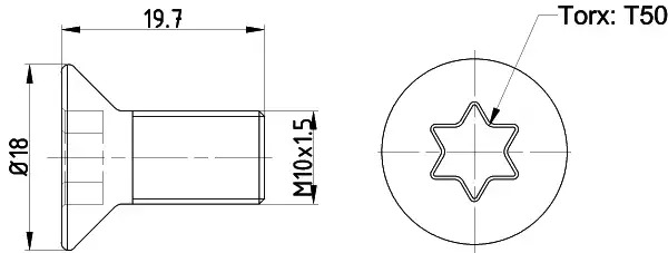Болт крепления тормозного диска TEXTAR TPM0016