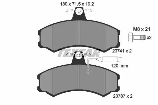 Тормозные колодки передние TEXTAR 2074101