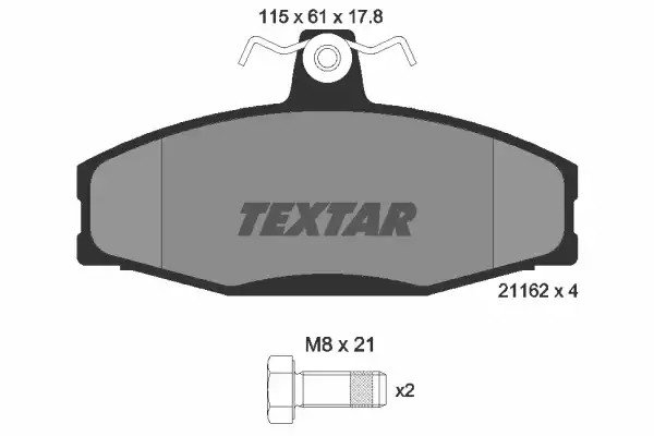 Тормозные колодки передние TEXTAR 2166201