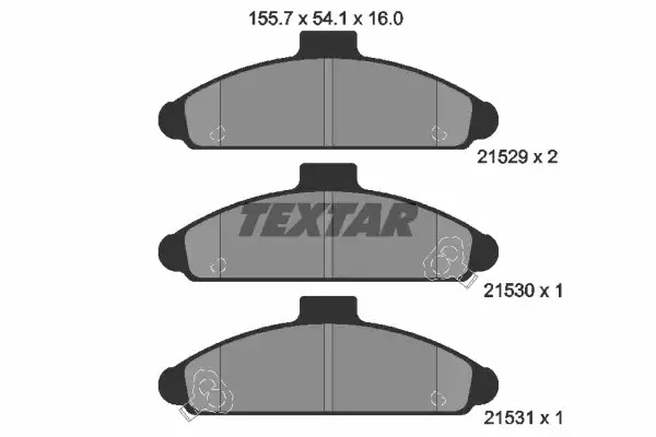 Тормозные колодки передние TEXTAR 2152901