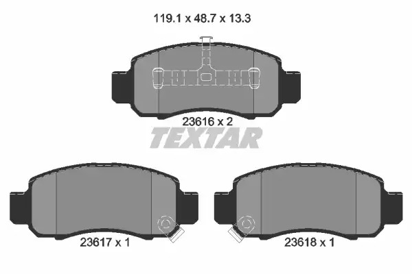 Тормозные колодки передние TEXTAR 2361601