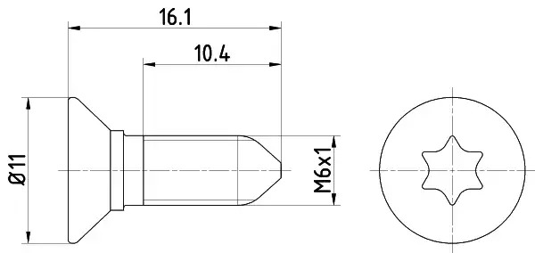 Болты крепления тормозного диска TEXTAR TPM0008